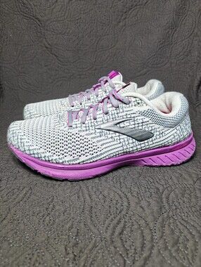 Brooks Revel 3  Grey/Purple Women's Knit  Running Shoes Size 8.5B Medium